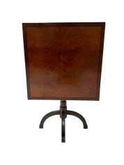 Art Deco Tilt-Top Table, Solid Walnut & Burl, Swedish Design, 1930s